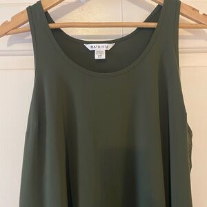 Presidio Traveler Maxi Dress Olive Green size large petite relaxed